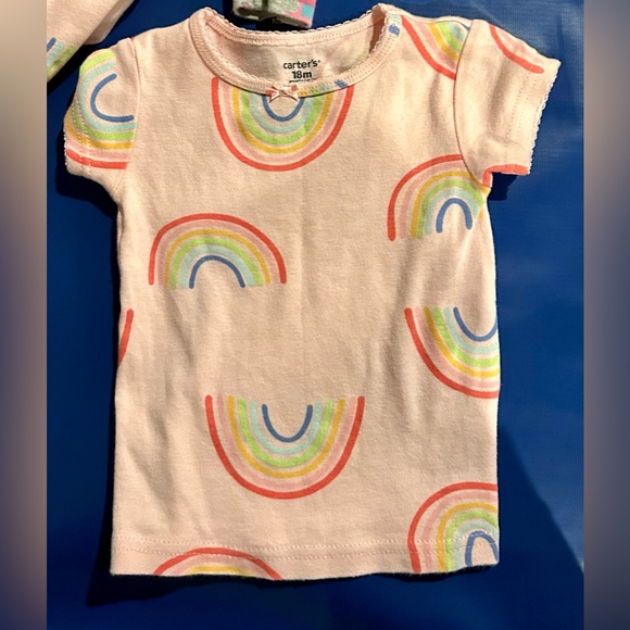 🔥NWT Girls Carter’s 4pc pajama tops & pants set - Picture 8 of 10